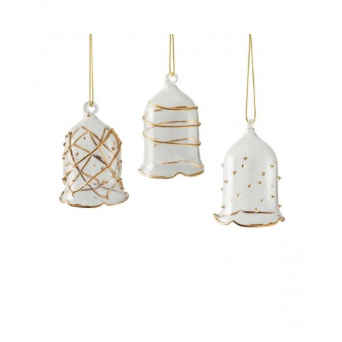 Villeroy&Boch nuovi decori natale 2020 set tre campane appendini