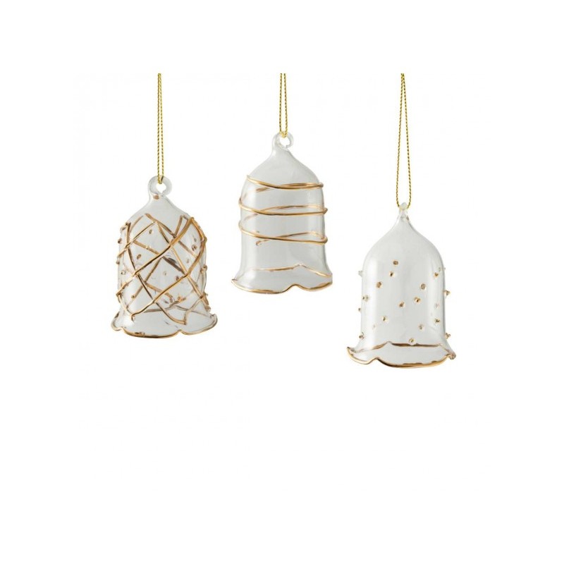 Villeroy&Boch nuovi decori natale 2020 set tre campane appendini