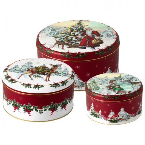 Villeroy&Boch nuovi decori natale 2020 set tre scatole latta