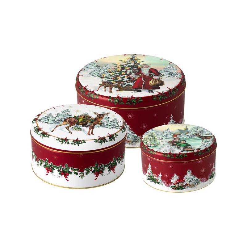 Villeroy&Boch nuovi decori natale 2020 set tre scatole latta