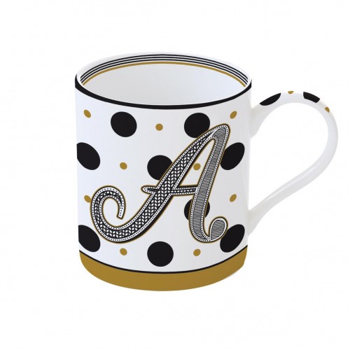 Mug "Lettere" 350 ml in porcellana in scatola