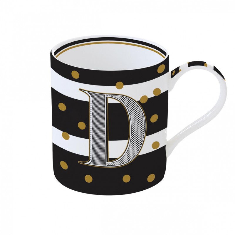 Mug "Lettere" 350 ml in porc.in scatola