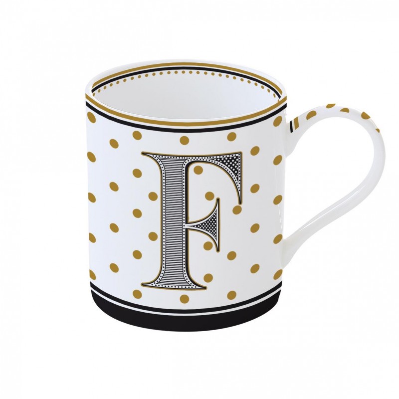 Mug "Lettere" 350 ml in porc.in scatola