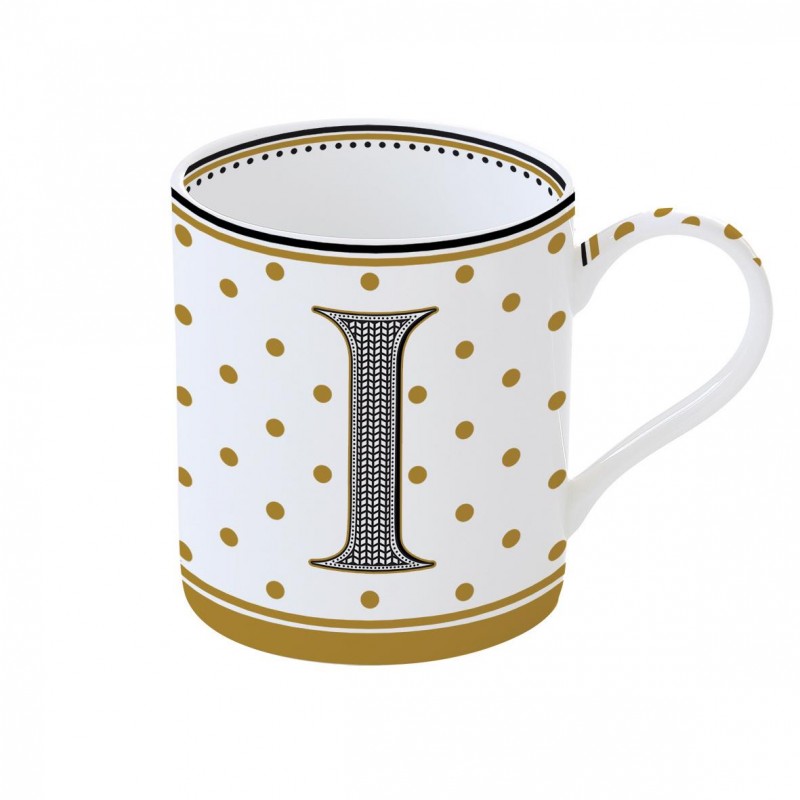 Mug "Lettere" 350 ml in porc.in scatola