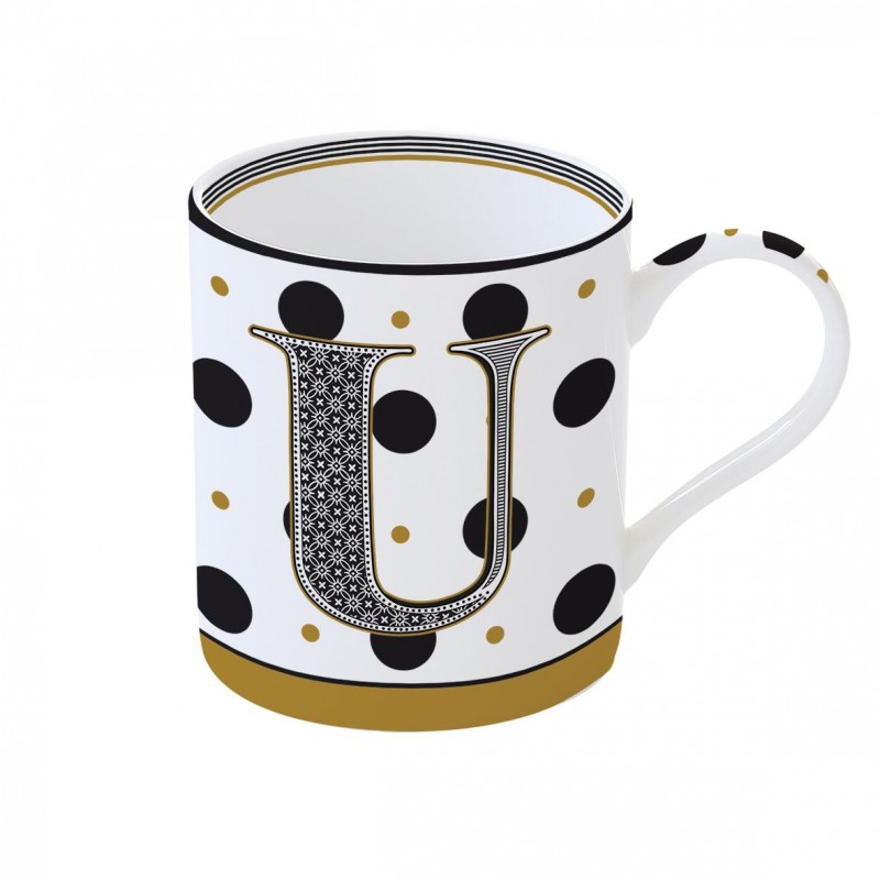 Mug "Lettere" 350 ml in porc.in scatola