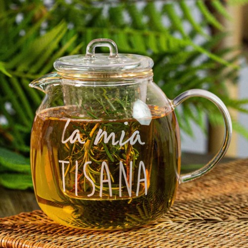 SimpleDay Tisaniera in vetro "la mia tisana"