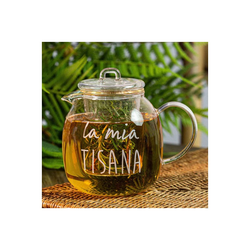 SimpleDay Tisaniera in vetro "la mia tisana"