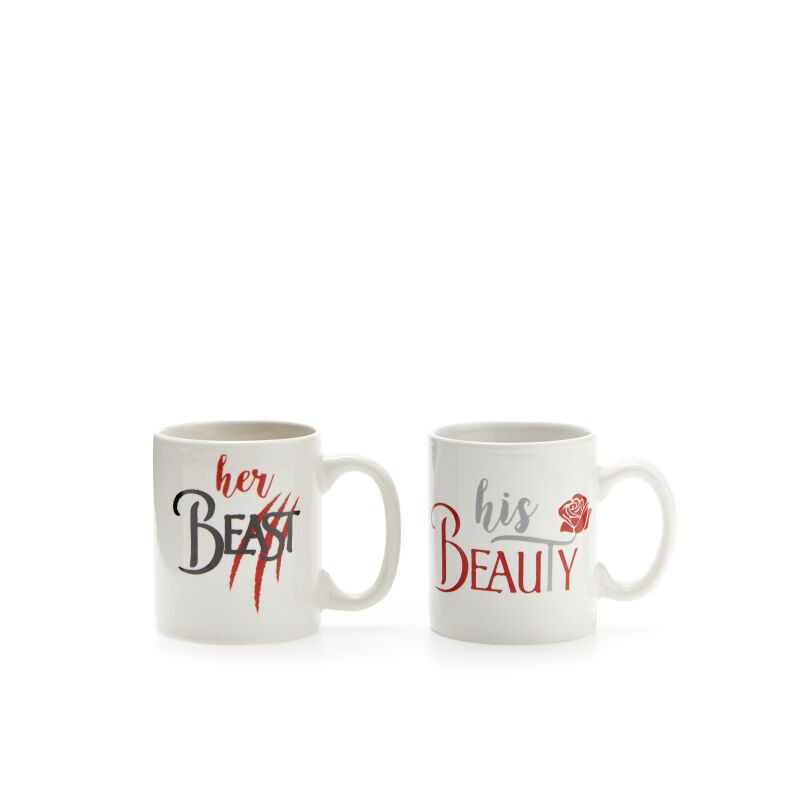 PiùForty Set 2 tazzine da espresso "Her Beast and His Beauty"