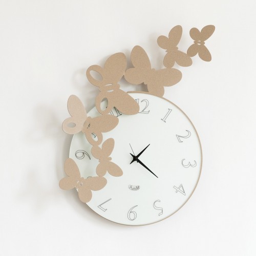 Arti&Mestieri Orologio da parete con farfalle