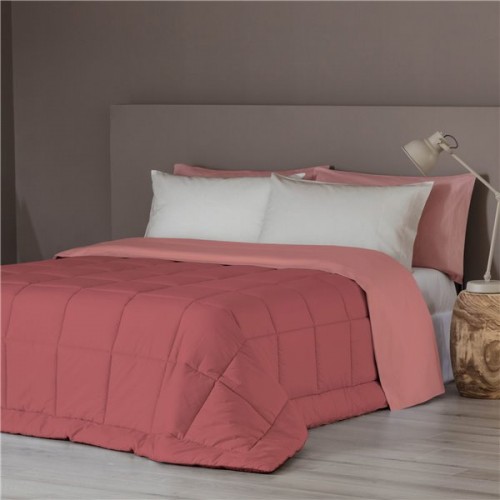 Loren trapunta in microfibra rosa